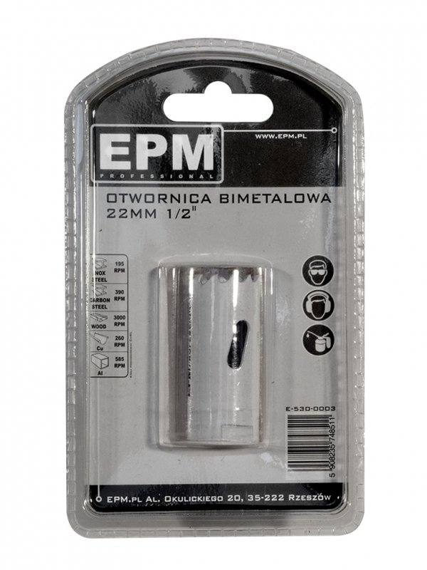 OTWORNICA BI-METALOWA 22MM UCHWYT 1/2&#039;&#039; (1 SZT)