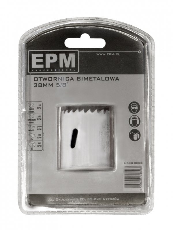 OTWORNICA BI-METALOWA 38MM UCHWYT 5/8&#039;&#039; (1 SZT)