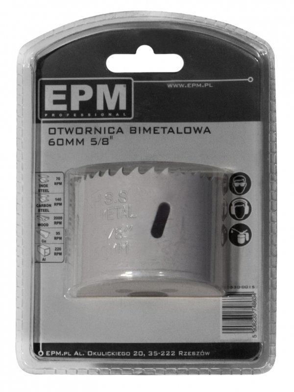 OTWORNICA BI-METALOWA 60MM UCHWYT 5/8&#039;&#039; (1 SZT)