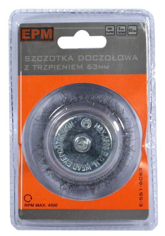 SZCZOTKA DOCZOŁOWA Z TRZPIENIEM 50MM ZN (1 SZT)