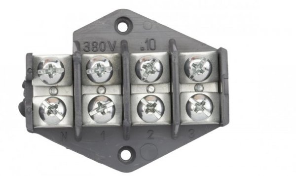 LISTWA ZACISKOWA, PIERŚCIEŃ ROZGAŁĘŹNY 4X10MM2 CZARNY (1 SZT)