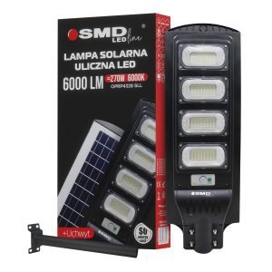 LAMPA LED ULICZNA SOLARNA 270W 6000K + UCHWYT (1 SZT)