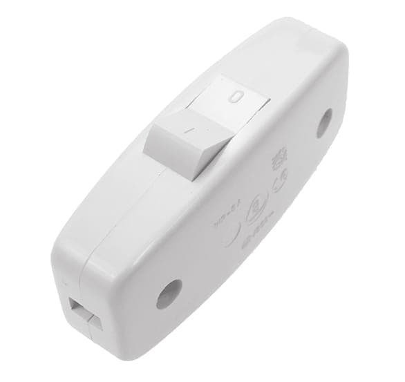 ŁĄCZNIK JEDNOBIEGUNOWY 2,5A BIAŁY WP8A01 NA PRZEWÓD (1 SZT)