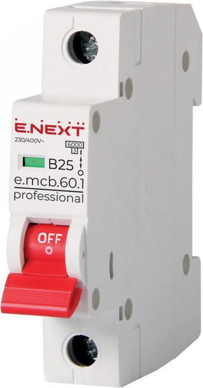 WYŁĄCZNIK NADPRĄDOWY MCB.PRO60 1P B25A 6KA (1 SZT)