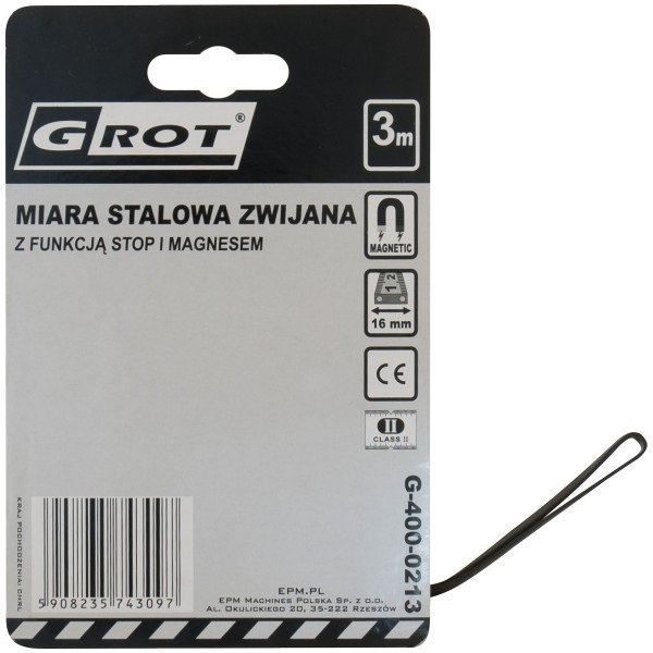 MIARA ZWIJANA GROT 3M*16MM (1 SZT)