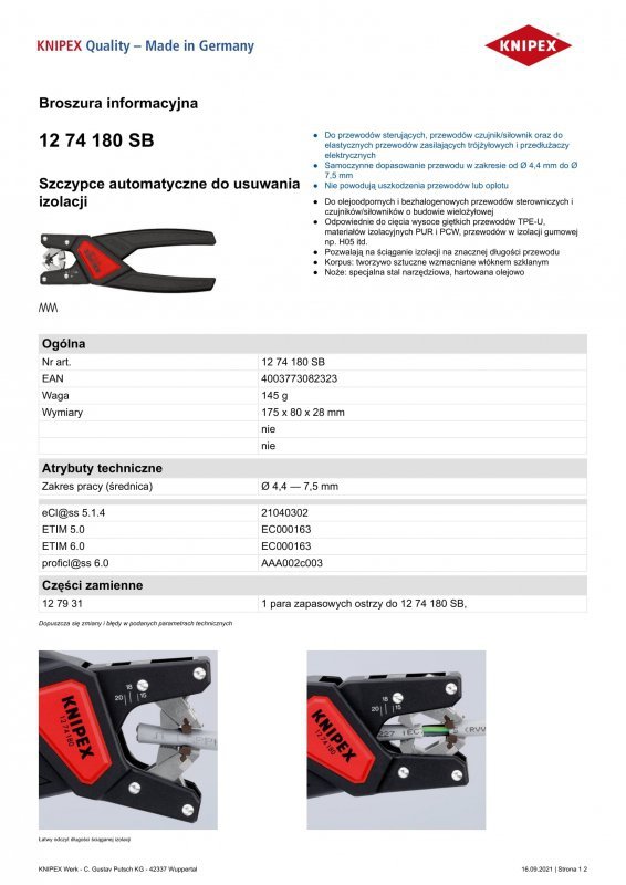 AUTOMATYCZNE SZCZYPCE DO ŚCIĄGANIA IZOLACJI (1 SZT)