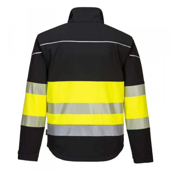 KURTKA OSTRZEGAWCZA SOFTSHELL  PW375BKY ROZMIAR S (1 SZT)
