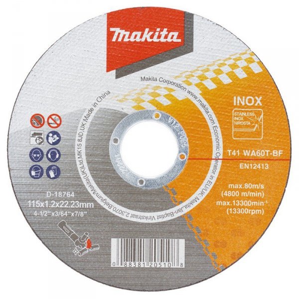 TARCZA TNĄCA INOX 115*1.2MM WA60T (1 SZT)