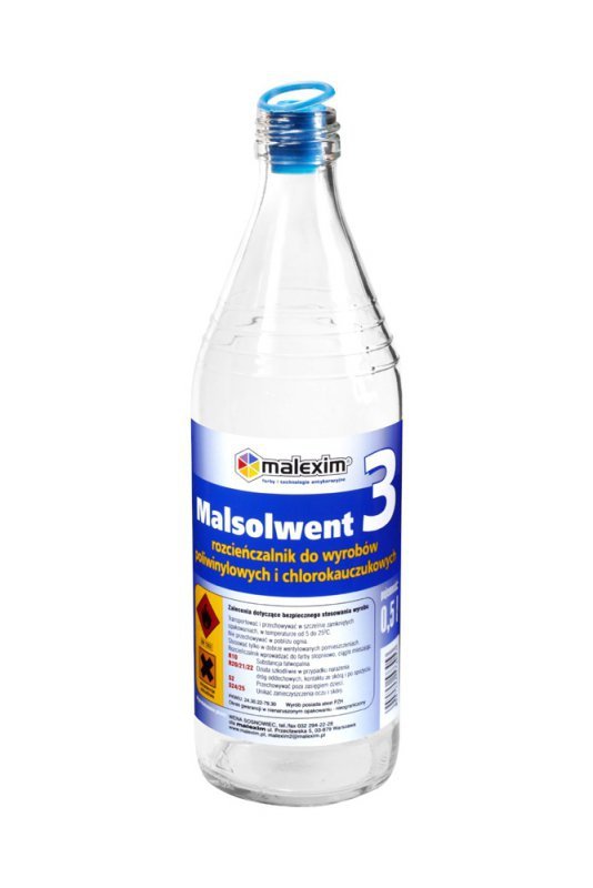 ROZPUSZCZALNIK MALSOLWENT 3 DO POLIWINYL. I CHLOROKAU. 0.5L (1 SZT)