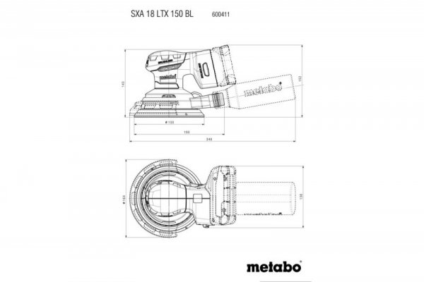 SZLIFIERKA AKUMULATOROWA MIMOŚRODOWA SXA 18 LTX 150 BL 0*AH (1 SZT)