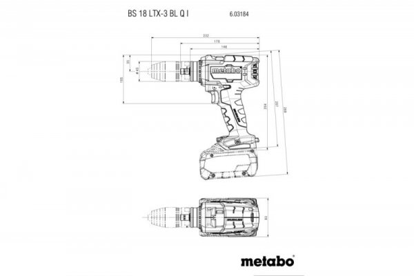 WIERTARKO-WKRĘTARKA AKUMULATOROWA BS 18 LTX-3 BL Q I 0*AH (1 SZT)