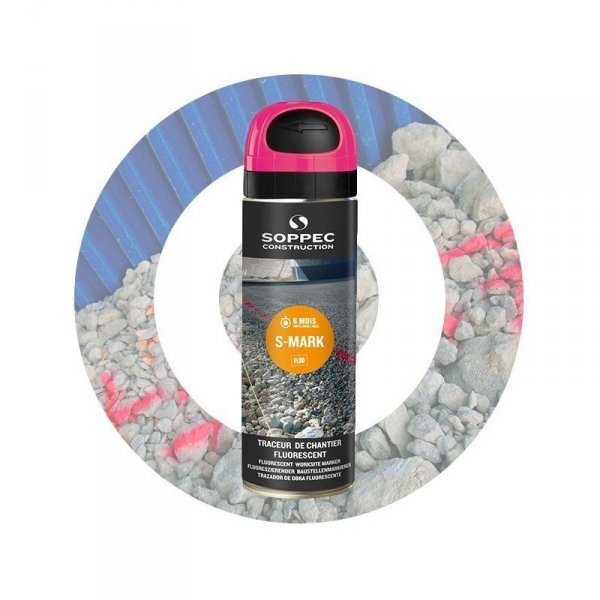 SOPPEC SPRAY GEODEZYJNY S-MARK RÓŻOWY 500ML (1 SZT)