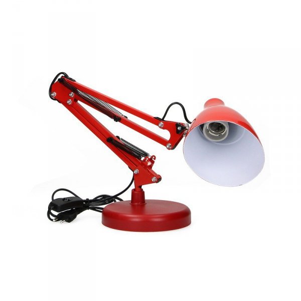 LAMPA BIURKOWA DIAN 60W E27 STAL, CZERWONA (1 SZT)