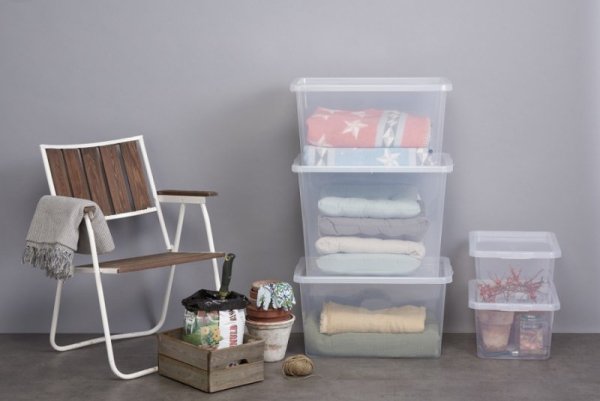 POJEMNIK DO PRZECHOWYWANIA Z POKRYWĄ BASIC 30L. POD ŁÓŻKO (1 SZT)