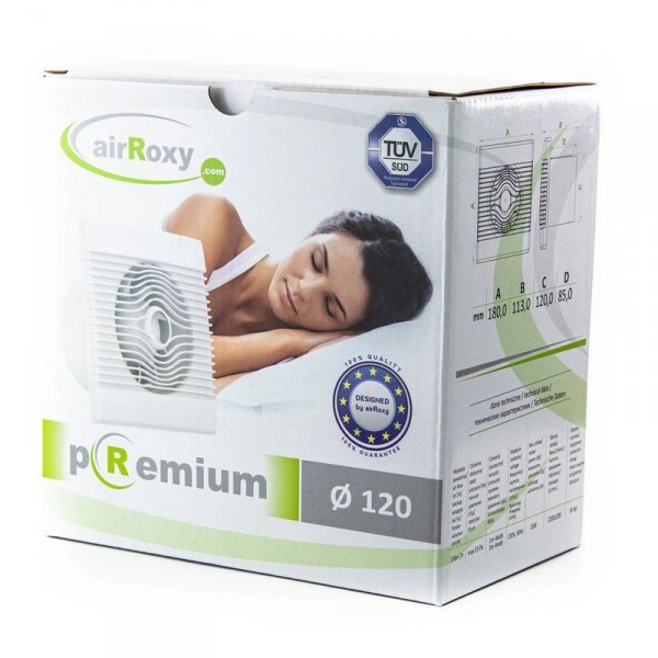 WENTYLATOR ŁAZIENKOWY PREMIUM 120 S, STANDARDOWY (1 SZT)