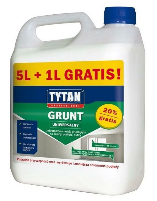 GRUNT TYTAN 6L-EMULSJA GRUNTUJĄCA (1 SZT)