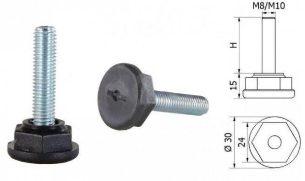 STOPKA REGULACYJNA SR 01 FI 30 M8*30 623 (1 SZT)
