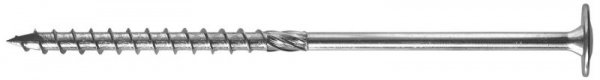 WKRĘT DO DREWNA Z KOŁNIERZEM NA TORX OCYNKOWANY 8*260MM T40 (50 SZT)