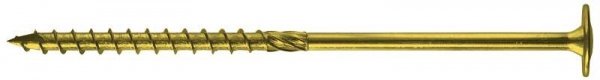 WKRĘT DO DREWNA Z KOŁNIERZEM NA TORX OCYNK ŻÓŁTY 8*280MM T40 (50 SZT)