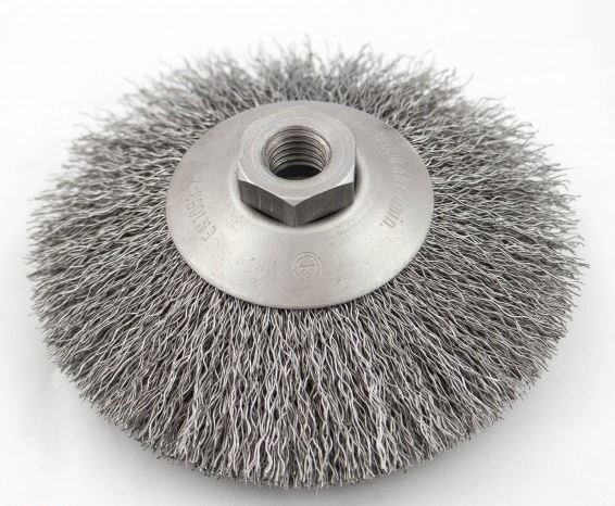 SZCZOTKA TARCZOWO-KĄTOWA DRUT STALOWY M-14, FI100MM (1 SZT)