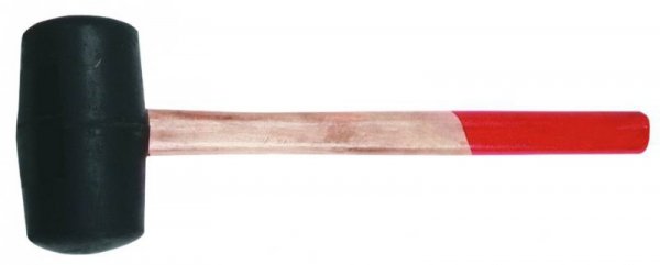 MŁOTEK GUMOWY TRZONEK DREWNIANY ŚREDNICA 60MM 400G (1 SZT)