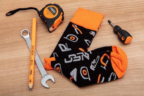 SKARPETY KOLOROWE NEO TOOLS, ROZMIAR 43-46 (1 PAR)
