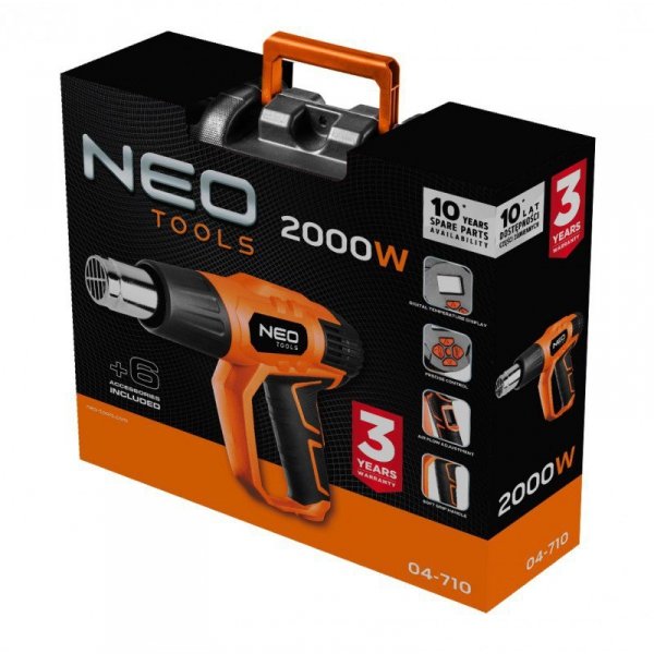 OPALARKA 2000W,ZAKRES TEM. 50-600OC,2 BIEGI, WALIZKA (1 SZT)
