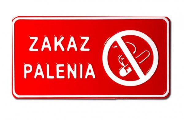 TABLICA 15*29CM ZAKAZ PALENIA (1 SZT)