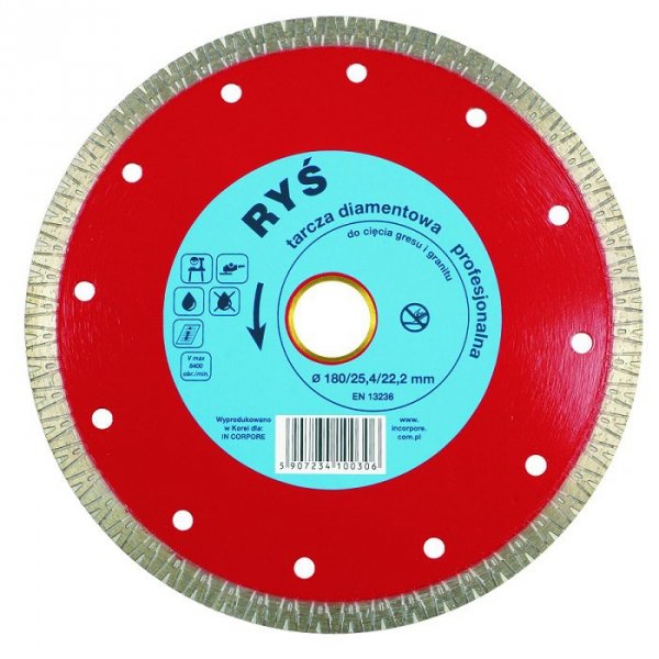 TARCZA DIAMENTOWA TURBO RYŚ 125MM (1 SZT)