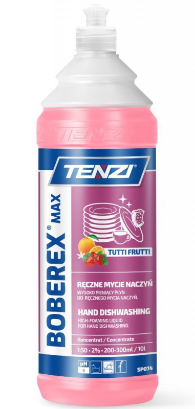 PŁYN DO RĘCZNEGO MYCIA NACZYŃ BOBEREX MAX TUTTI FRUTTI 1L (1 SZT)