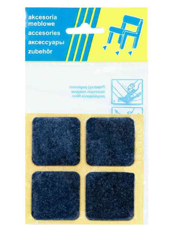 PODKŁADKA FILCOWA BLISTER CZARNA 40*40MM - 4SZT (1 SZT)