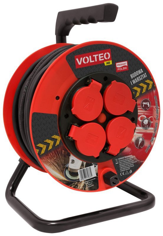 PRZEDŁUŻACZ HEAVY DUTY NA BĘBNIE 20M PRZEWÓD H05RR-F 3*2,5MM (1 SZT)