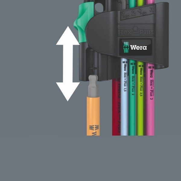 ZESTAW KLUCZY TRZPIENIOWYCH 950/7 HEX-PLUS MULTICOLOUR (1 KPL)