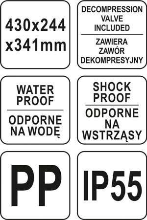 WALIZKA NARZĘDZIOWA HERMETYCZNA PIONOWA (1 SZT)