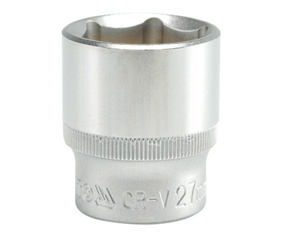 NASADKA KRÓTKA 6-KĄTNA CHROMOWANA 1/2&#039;&#039; 27MM (1 SZT)