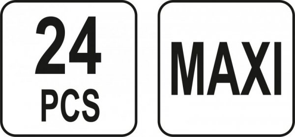 ZESTAW 24 BEZPIECZNIKÓW PŁYTKOWYCH MAXI (1 KPL)