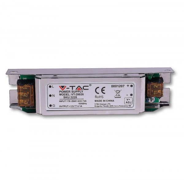 Zasilacz LED V-TAC 25W 12V 2,1A Modułowy VT-20026