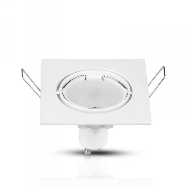 Oczko V-TAC GU10 Kwadrat Ruchome Białe VT-779-WH-SQ