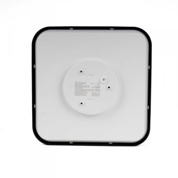 Plafon V-TAC 18W LED Kwadrat 25x25cm Natynkowy IP44 Czarny VT-8618B 3000K 1830lm
