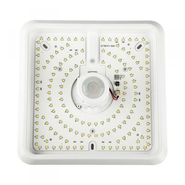 Plafon LED V-TAC SAMSUNG CHIP 12W 29x29cm Czujnik Ruchu CCT Kwadratowy Biały VT-81003 3000K-4000K-6000K 1100lm 5 Lat Gwarancji