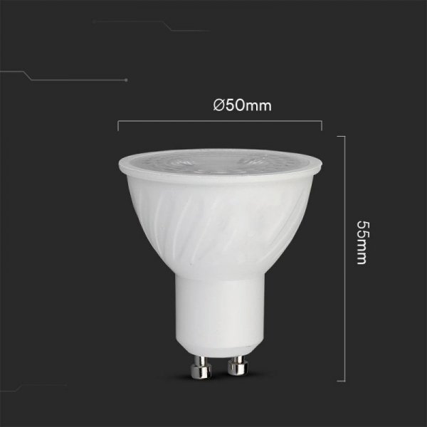Żarówka LED V-TAC CREE CHIP 6W GU10 110st ściemnialna VT-247D 4000K 445lm 6 Lat Gwarancji