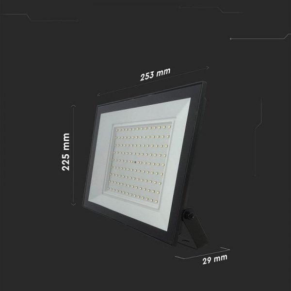 Projektor LED V-TAC 100W LED SMD 6500K czarny VT-44109 6500K 8150lm