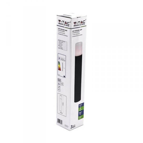 Słupek Ogrodowy V-TAC GU10 Okrągły Aluminium Czarny 80x80x500mm IP54 VT-7617 3 Lata Gwarancji