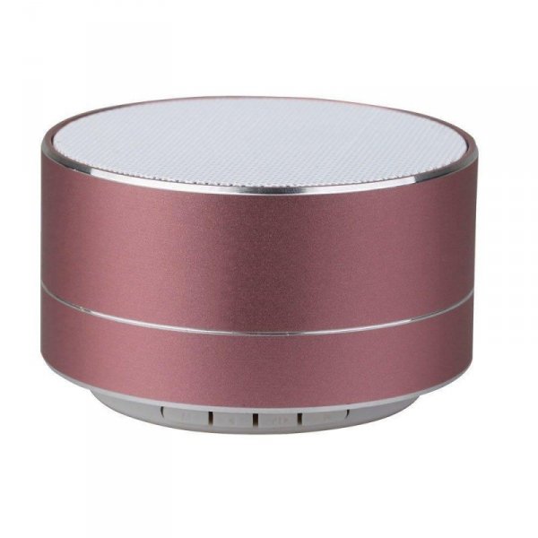 Przenośny Metalowy Głośnik Bluetooth Micro SD Mikrofon 400mAh Różowy V-TAC VT-6133