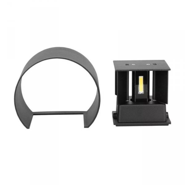 Oprawa Ścienna 5W V-TAC Góra Dół Regulowana Czarny Okrągły IP65 Bridgelux VT-756-B 3000K 700lm