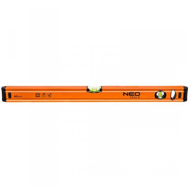 Poziomnica aluminiowa 60 cm, 2 libelle