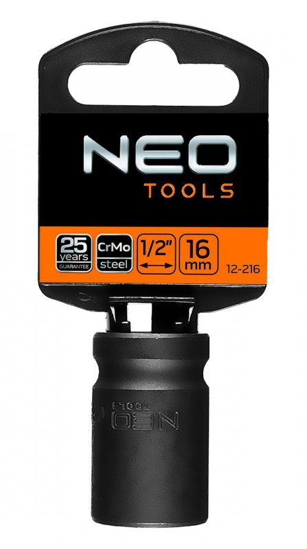 Nasadka udarowa 1/2&quot;, 16 x 38mm, Cr-Mo