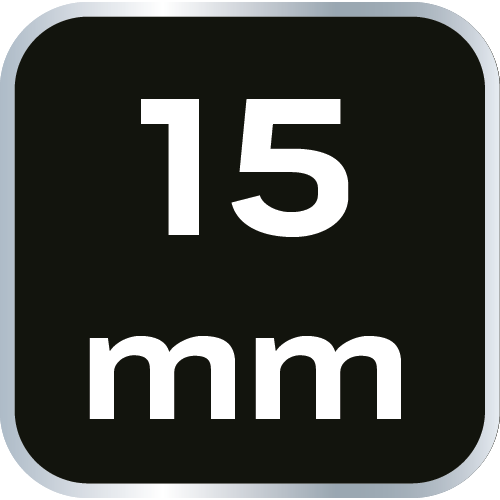 Nasadka sześciokątna 3/8&quot; długa, 15 mm