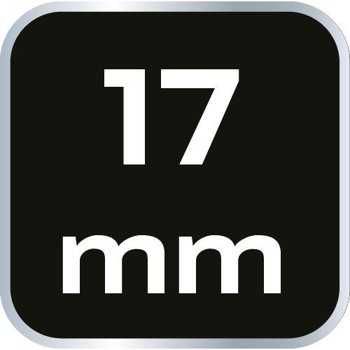 Nasadka sześciokątna długa 1/2&quot;, 17 mm