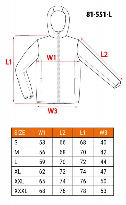 Kurtka robocza softshell z kapturem odpinanym, rozmiar L